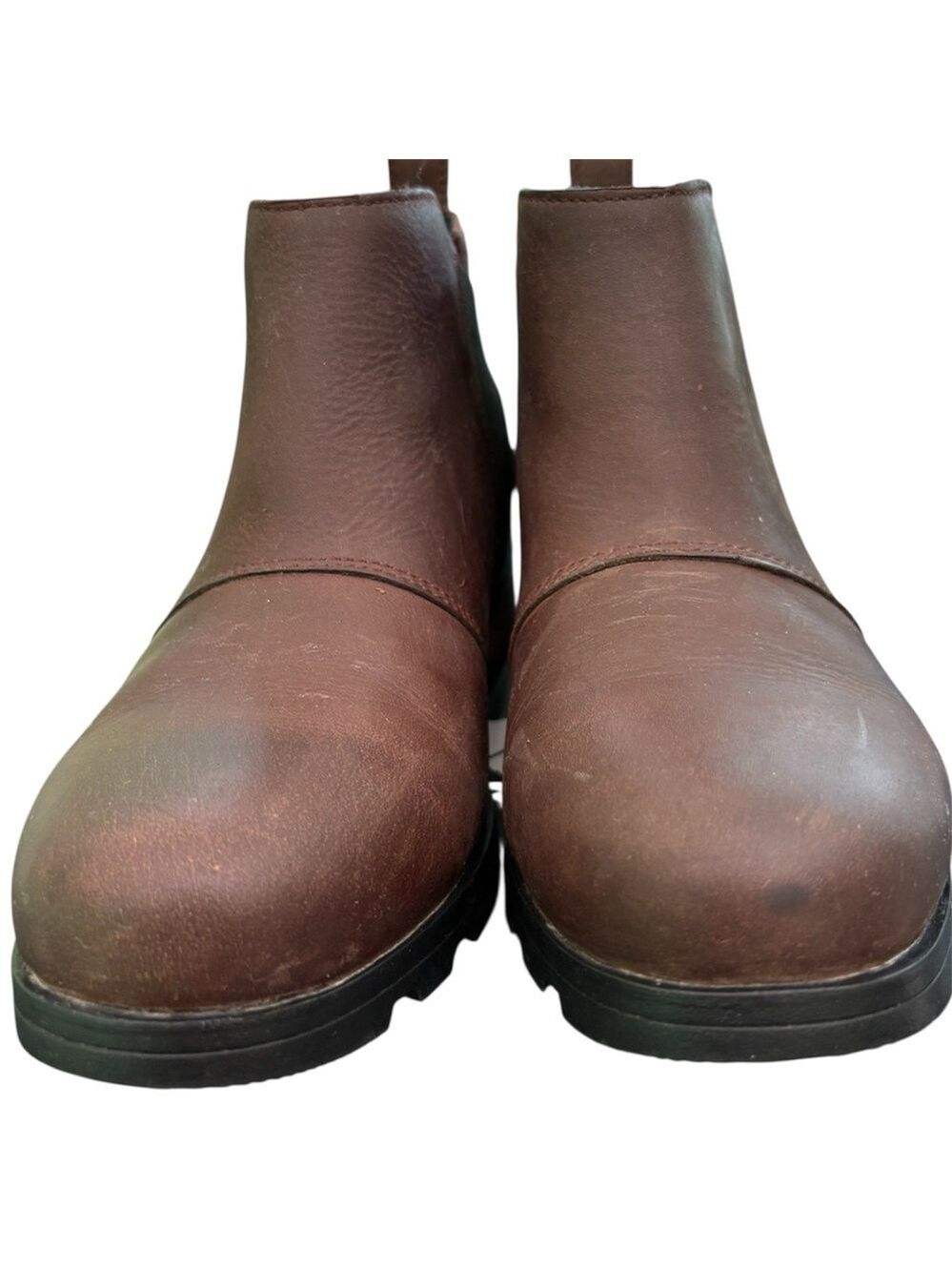 Sorel Brown Leather Emelie Chelsea Boots - Classic Slip-On. Size 7. EUC! - Picture 9 of 16